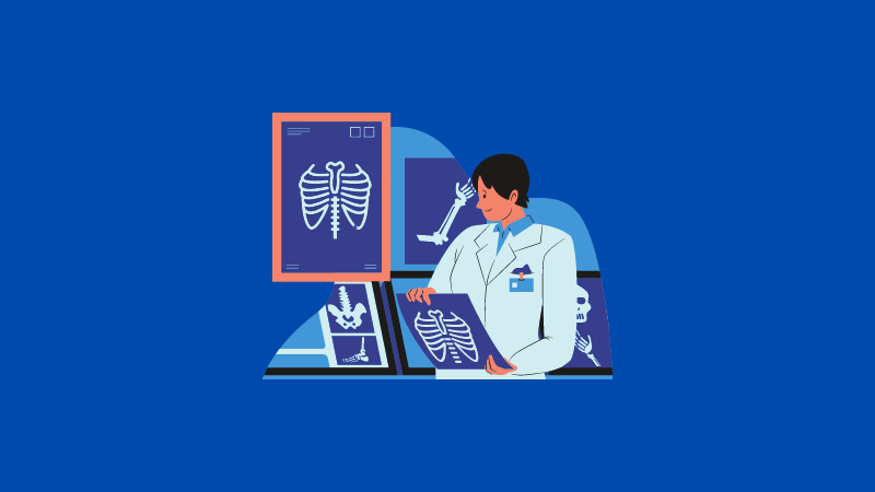 Radiology student illustration
